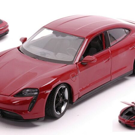 Welly PORSCHE TAYCAN TURBO S DARK RED 1:24