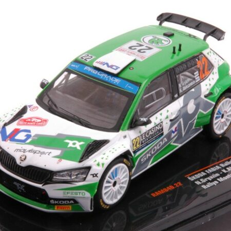 Ixo Model SKODA FABIA RALLY2 EVO N.22 RALLY MONTE CARLO 2022 GRYAZIN/ALEKSAND.1:43