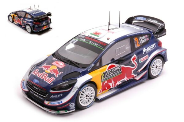 Ixo Model FORD FIESTA WRC N.2 RED BULL RALLY MONTE CARLO 2018 EVANSW/BARRITT1:24