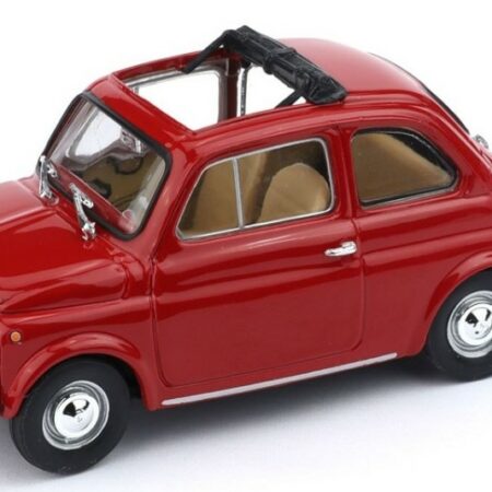 Brumm FIAT 500F APERTA 1965-1971 ROSSO MEDIO INTERNO NERO UPDATE 1:43