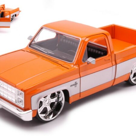 Jada Toys CHEVROLET C-10 PICK UP 1985 ORANGE/GREY 1:24