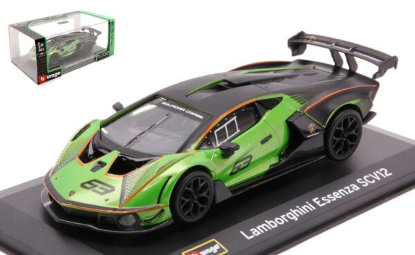 Burago LAMBORGHINI ESSENZA SCV12 N.63 GREEN/BLACK 1:32