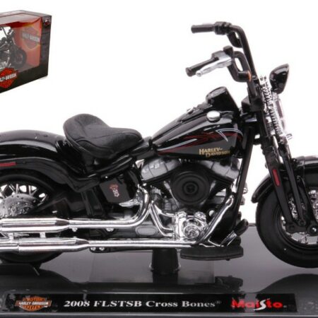 Maisto HARLEY DAVIDSON FLSTSB CROSS BONES 2008 BLACK 1:18