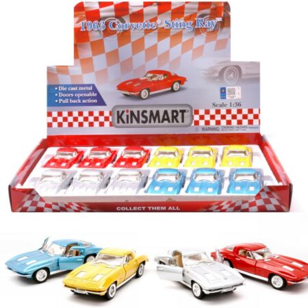 Kinsmart CORVETTE STINGRAY 1963 COL.ASS.cm 12,5 1:36