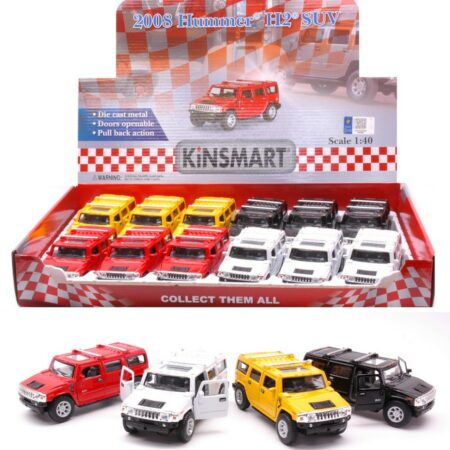 Kinsmart HUMMER H2 SUV 2008 COL.ASS.cm 12 1:40