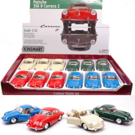 Kinsmart PORSCHE 356 B CARRERA 2 cm 12 COL.ASS.1:32