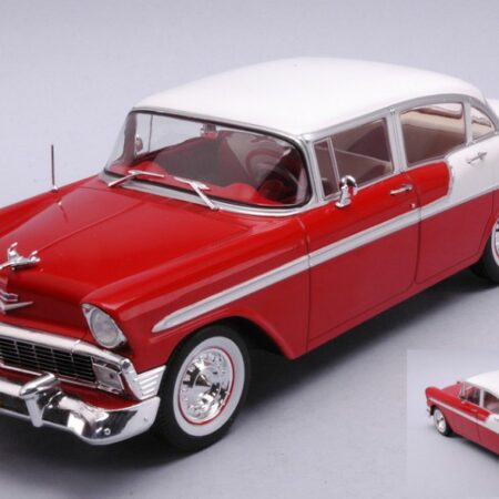 Whitebox CHEVROLET BEL AIR 4 DOOR SEDAN RED/WHITE 1:24