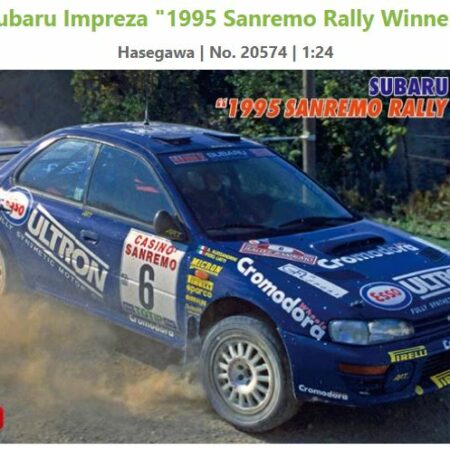 Hasegawa SUBARU IMPREZA N.6 WINNER SANREMO RALLY 1995 KIT 1:24