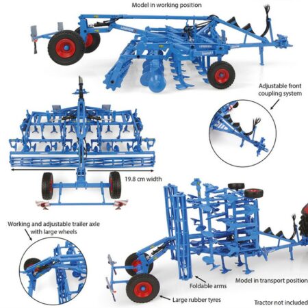 Universal Hobbies COLTIVATORE ESTIRPATORE LEMKEN SMARAGD 9/600 K SEMI MOUNTED FIELD 1:32