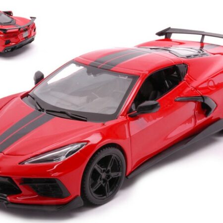 Maisto CHEVROLET CORVETTE STINGRAY COUPE' HIGH WING 2020 RED 1:24