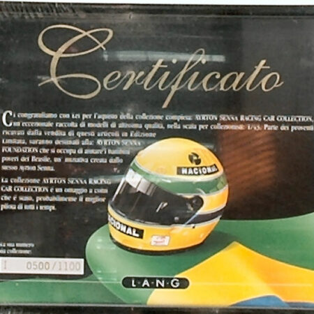 Minichamps CERTIFICATO COLLEZIONE SENNA 1:43