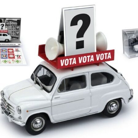 Brumm FIAT 600D ELEZIONI POLITICHE ITALIA 1963 1:43