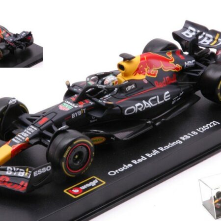 Burago RED BULL RB18 N.1 MAX VERSTAPPEN 2022 SIGNATURE W/HELMET 1:43