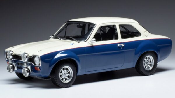 Ixo Model FORD ESCORT MK1 RS 1600 1974 WHITE/BLUE 1:18