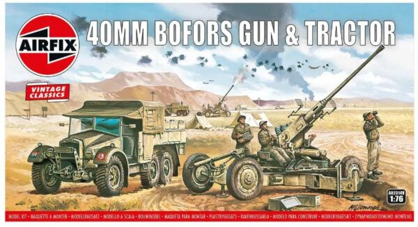 Airfix BOFORS 40mm GUN & TRACTOR KIT 1:76