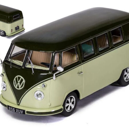 Vanguards VW CAMPERVAN TYPE 2 T1 PALM GREEN AND SAND 1:43