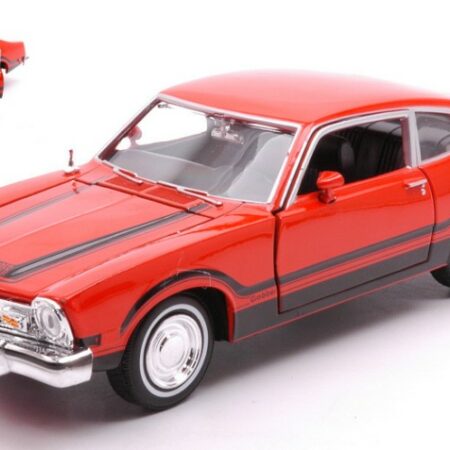 MotorMax FORD MAVERICK 1974 "FORGETTEN CLASSIC SERIES" ORANGE W/BLACK STRIP.1:24