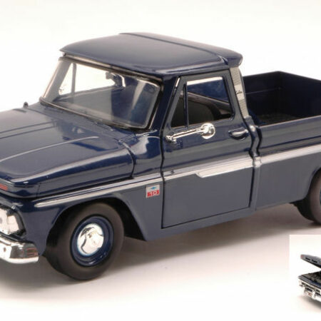 MotorMax CHEVY C10 FLEETSIDE PICK UP 1966 DARK BLUE 1:24