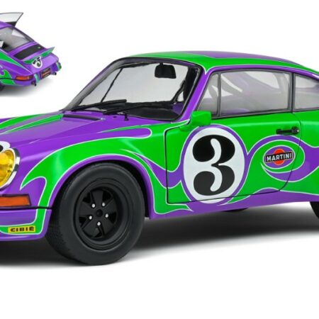 Solido PORSCHE 911 RSR N.3 HIPPY TRIBUTE 1973 PURPLE/GREEN 1:18