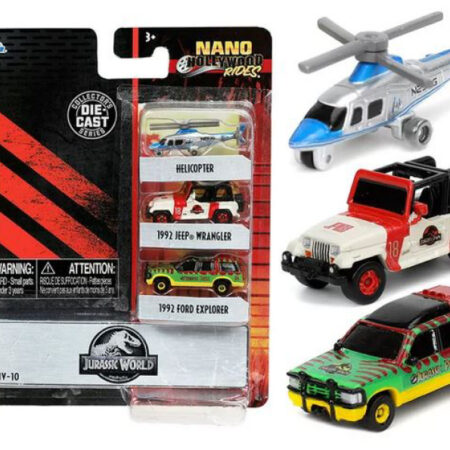 Jada Toys JURASSIC PARK 3-PACK NANO CARS mm 30 BLISTER