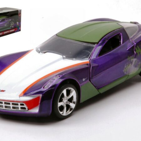 Jada Toys CHEVROLET CORVETTE STINGRAY THE JOKER 2009 PURPLE/GREEN/WHITE 1:32