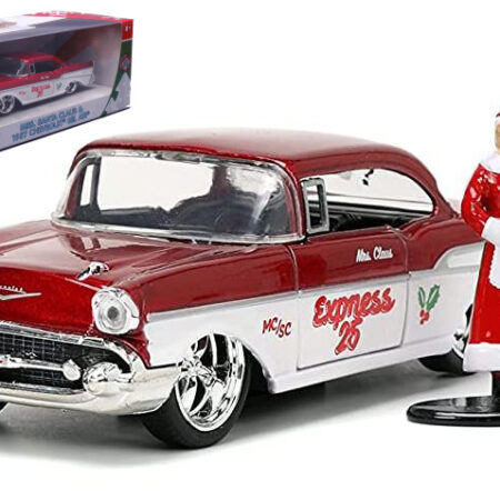 Jada Toys CHEVROLET BEL AIR 1957 MRS.SANTA CLAUS WHITE/RED 1:32