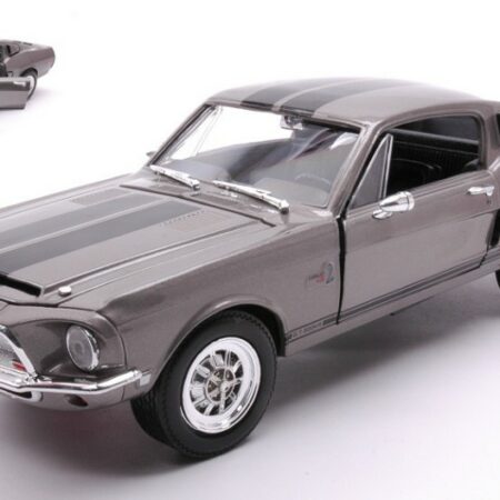 Lucky Die Cast SHELBY MUSTANG GT-500KR TUNGSTEN GREY WITH BLACK STRIPES 1:18