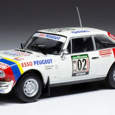 Ixo Model PEUGEOT 504 COUPE V6 N.2 RALLY COTE D'IVOIRE 1978 NICOLAS/GAMET 1:43