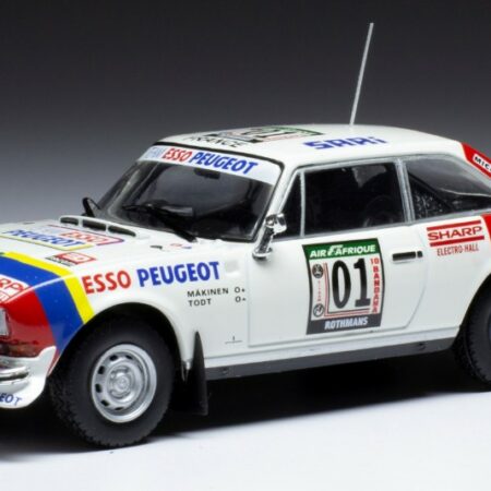 Ixo Model PEUGEOT 504 COUPE V6 N.1 RALLY COTE D'IVOIRE 1978 MAKINEN/TODT 1:43