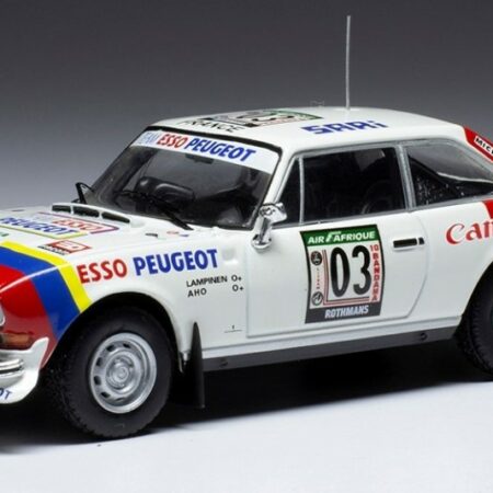 Ixo Model PEUGEOT 504 COUPE V6 N.3 RALLY COTE D'IVOIRE 1978 LAMPINEN/AHO 1:43