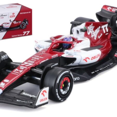 Burago ALFA ROMEO F1 C42 N.77 VALTTERI BOTTAS 2022 SIGNATURE W/HELMET 1:43