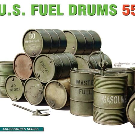 Miniart U.S. FUEL DRUMS 55 GAL.KIT 1:48