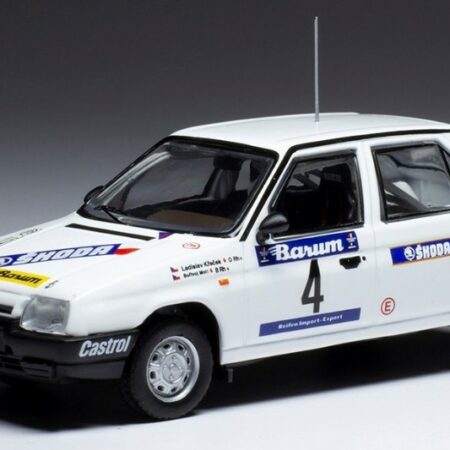 Ixo Model SKODA FAVORIT 136 L N.4 RALLY VALASSKAA ZIMA 1989 KRECEK/BORIVOJ 1:43