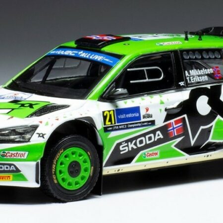 Ixo Model SKODA FABIA RALLY2 EVO N.21 RALLY ESTLAND 2022 MIKKELSEN/ERIKSEN 1:43