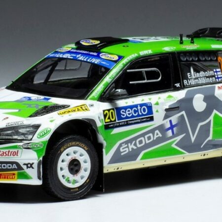 Ixo Model SKODA FABIA RALLY2 EVO N.27 RALLY ESTLAND 2022 LINDHOLM/HAMALAINEN 1:43