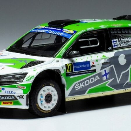 Ixo Model SKODA FABIA RALLY2 EVO N.20 RALLY FINLAND 2022 LINDHOLM/HAMALAINEN 1:43