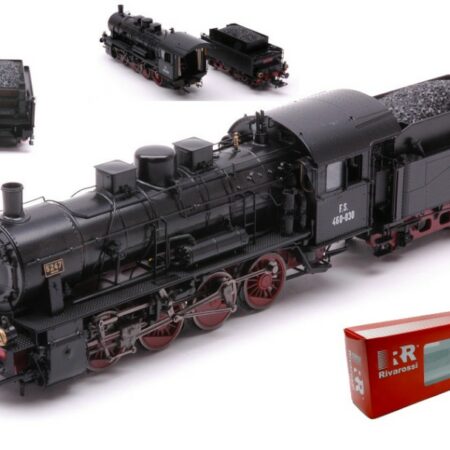 Rivarossi FS STEAM LOCOMOTIVE GR 460 OXIDE RED/BLACK LIVERY PERIOD II 1:87