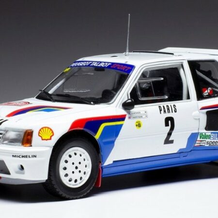 Ixo Model PEUGEOT 205 T16 N.2 RALLY MONTE CARLO 1985 VATANEN/HARRYMAN 1:24