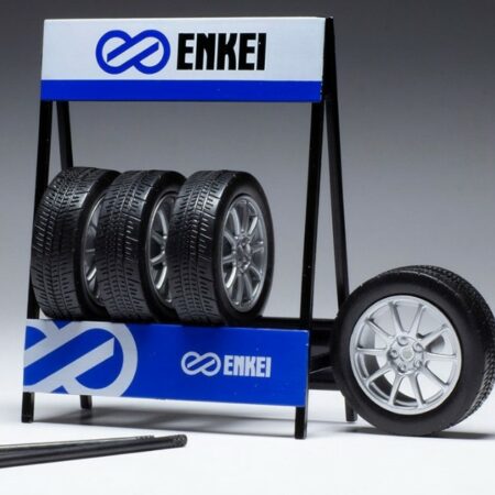 Ixo Model SET 4 WHEELS ENKEI SILVER 1:18