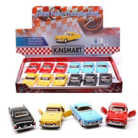 Kinsmart FORD THUNDERBIRD 1955  COL.ASS.cm 12 1:36