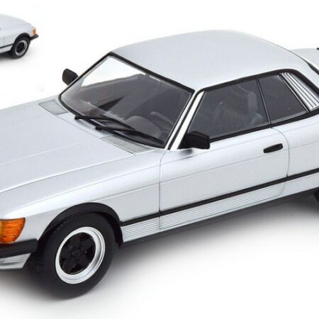 KK Scale MERCEDES 500 SLC 1985 SILVER/MATT BLACK 1:18