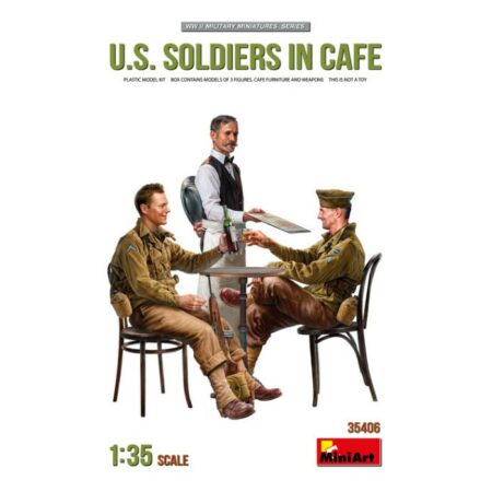 Miniart U.S. SOLDIERS IN CAFE' KIT 1:35