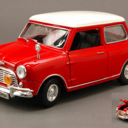 MotorMax MINI COOPER 1969 RED/WHITE 1:18