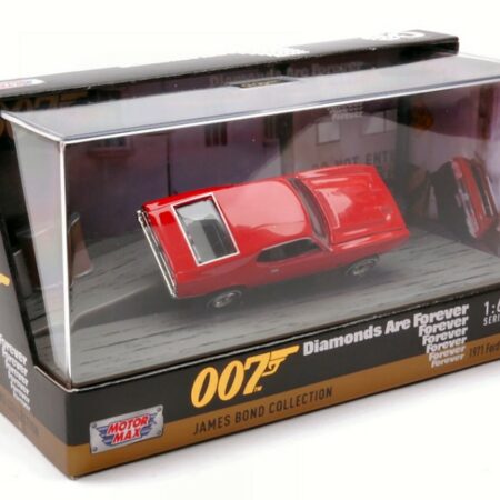 MotorMax FORD MUSTANG MACH "JAMES BOND-DIAMONDS ARE FOREVER" 1971 RED 1:64