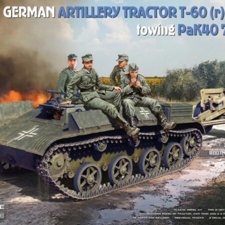 Miniart GERMAN ARTILLERY TRACTOR T-60 (r) W/PAK40 GUN & CREW KIT 1:35