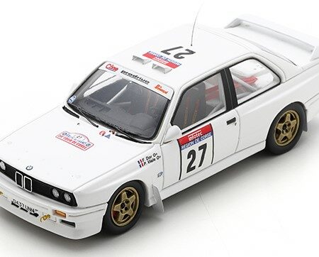 Spark Model BMW E30 N.27 TOUR DE CORSE RALLYE DE FRANCE 1990 F.DOR-P.VIALE 1:43