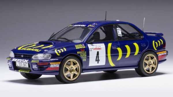 Ixo Model SUBARU IMPREZA 555 WRC N.4 RALLY TOUR DE CORSE 1995 MCRAE/RINGER 1:24