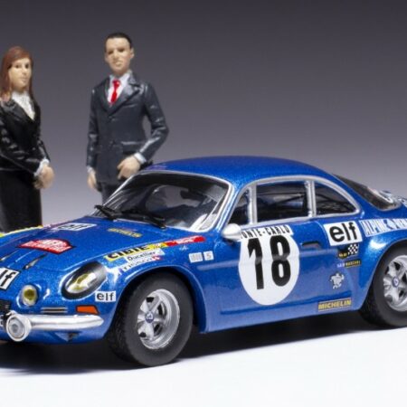 Ixo Model ALPINE REN.1800 S N.18 WINN.RALLY MONTE C.1973 W/FIG.ANDRUET/PETIT 1:43