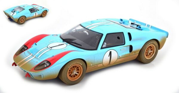 CMR Classic Model Replicars FORD GT40 MK II N.1 24 H LE MANS 1966 MILES-HULME DIRTY VERSION 1:12