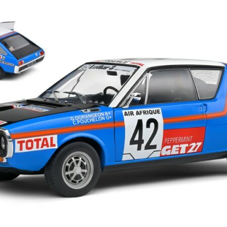 Solido RENAULT R17 MK1 N.42 RALLY ABIDJAN NICE 1976 POUCHELON/DORANGEON 1:18